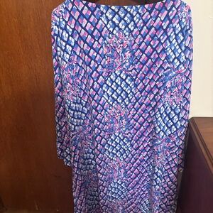 Lilly Pulitzer Blue and Pink Abstract Dress